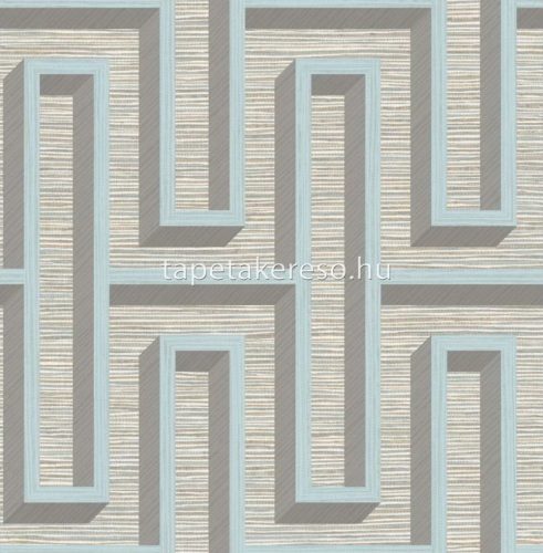Decorline Arber vlies anyagú beige, türkiz színű 3d, geometriai modern, natural tapéta