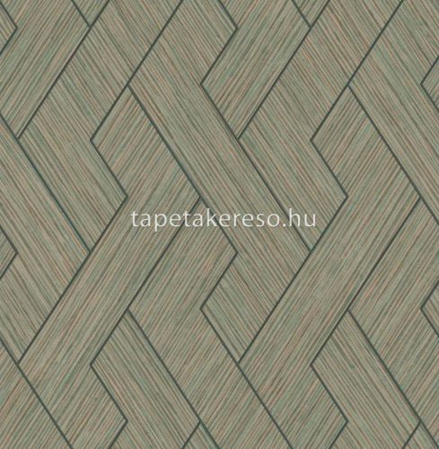 Decorline Arber vlies anyagú zöld, rosegold színű geometriai, vonalas modern, natural tapéta