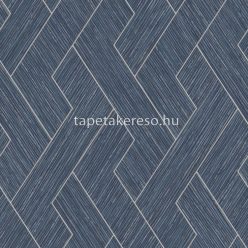   Decorline Arber vlies anyagú kék, ezüst színű geometriai, vonalas modern, natural tapéta