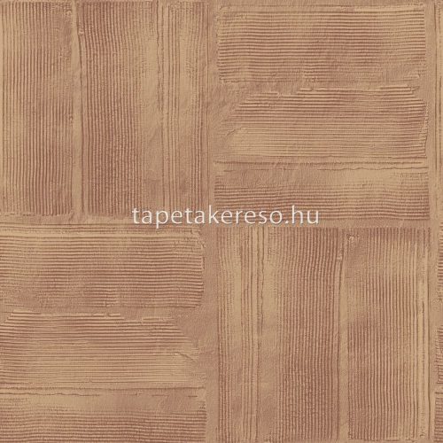 Decorline Arber vlies anyagú terrakotta, arany színű geometriai, vonalas modern, natural tapéta