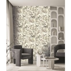   Decoprint Designer Walls Marta Cortese vlies  anyagú, fehér, barna, szürke színű, leveles, Modern poszter