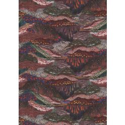   Decoprint Designer Walls Marta Cortese vlies  anyagú, bordó, rózsaszín, narancssárga, zöld, barna, kék színű, absztrakt, hegyvidék, Modern poszter