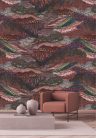 Decoprint Designer Walls Marta Cortese vlies  anyagú, bordó, rózsaszín, narancssárga, zöld, barna, kék színű, absztrakt, hegyvidék, Modern poszter
