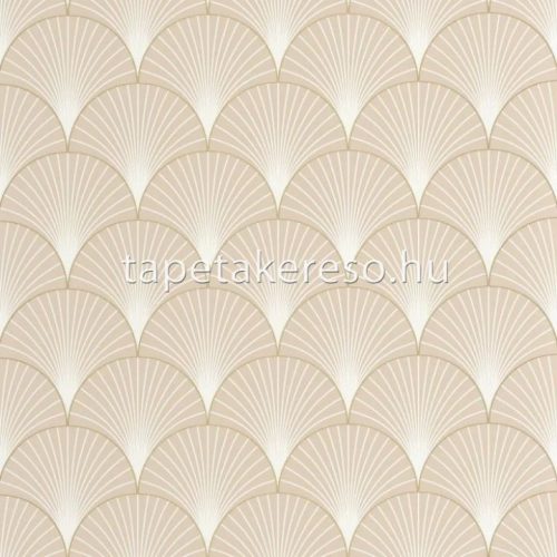 Caselio ELEGANCE vlies, vinyl anyagú barna, beige, arany színű geometriai, art deco modern tapéta