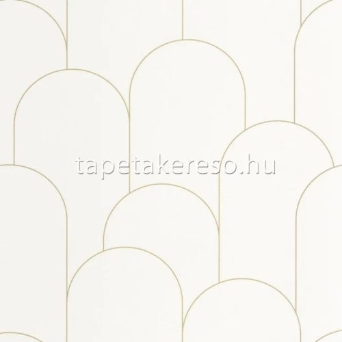 Caselio ELEGANCE vlies, vinyl anyagú beige, arany színű geometriai, art deco modern tapéta
