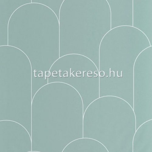 Caselio ELEGANCE vlies, vinyl anyagú zöld, fehér színű geometriai, art deco modern tapéta