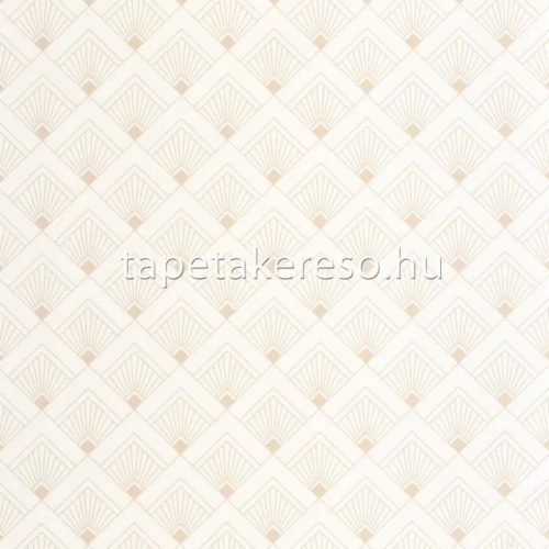 Caselio ELEGANCE vlies, vinyl anyagú beige, barna színű geometriai, art deco modern tapéta