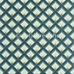   Caselio ELEGANCE vlies, vinyl anyagú kék, zöld, arany színű geometriai, art deco modern tapéta