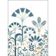 Caselio ELEGANCE vlies anyagú fehér, kék, barna színű virágos, art deco modern poszter