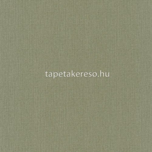 Caselio L'Escapade vinyl, vlies anyagú zöld színű egyszínű, textilhatású modern tapéta