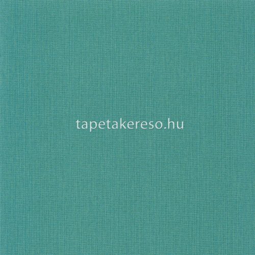 Caselio L'Escapade vinyl, vlies anyagú türkiz színű egyszínű, textilhatású modern tapéta