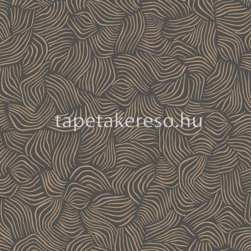 Caselio L'EPOPEE vlies anyagú fekete, bronz színű absztrakt modern tapéta