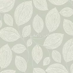   York CANDICE OLSON - CASUAL ELEGANCE vlies anyagú zöld, fehér színű struktúrált, leveles modern tapéta
