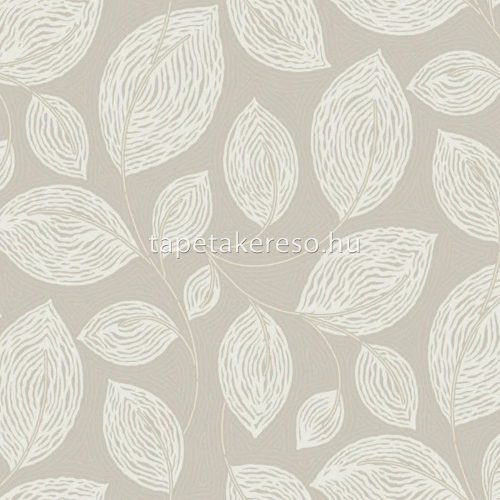 York CANDICE OLSON - CASUAL ELEGANCE vlies anyagú fehér, beige színű struktúrált, leveles modern tapéta