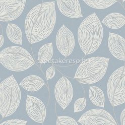   York CANDICE OLSON - CASUAL ELEGANCE vlies anyagú kék, fehér színű struktúrált, leveles modern tapéta