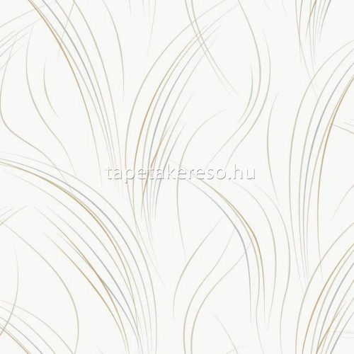 York CANDICE OLSON - CASUAL ELEGANCE vlies anyagú fehér, arany, ezüst színű vonalas modern tapéta