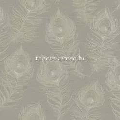   York CANDICE OLSON - CASUAL ELEGANCE vlies anyagú szürke, ezüst színű tollas modern tapéta