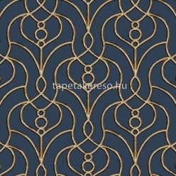   York CANDICE OLSON - CASUAL ELEGANCE vlies anyagú kék, barna színű kovácsoltvas modern tapéta