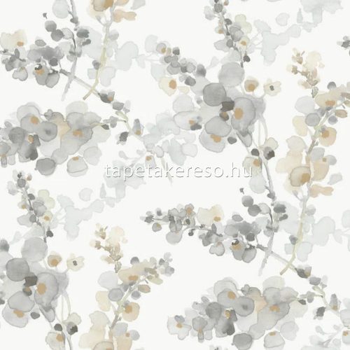 York CANDICE OLSON - CASUAL ELEGANCE vlies anyagú fehér, szürke, beige színű virágos modern tapéta