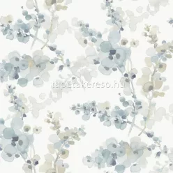   York CANDICE OLSON - CASUAL ELEGANCE vlies anyagú fehér, kék, szürke, ezüst színű virágos modern tapéta