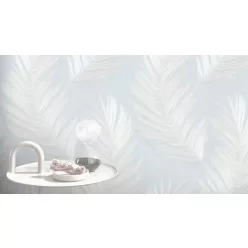   Erismann Aurora, vlies, vinyl anyagú, fehér, kék, csillámos színű, tollas, Modern tapéta