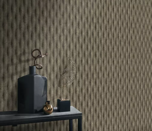 Erismann Fashion for Walls 5, vinyl, vlies anyagú, barna színű, 3d, hullámos, Modern tapéta