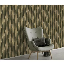   Erismann Fashion for Walls 5, vinyl, vlies anyagú, barna, szürke színű, 3d, geometriai, Modern tapéta