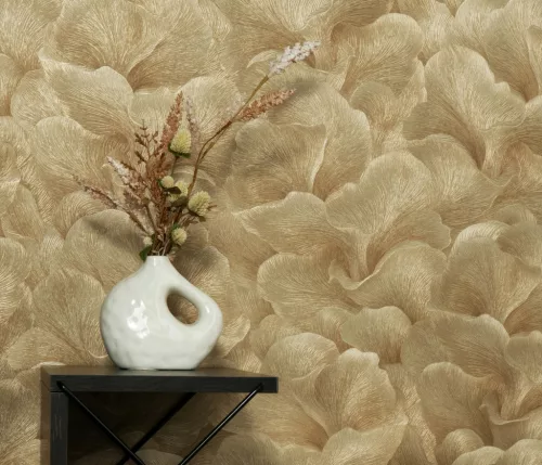Erismann Fashion for Walls 5, vinyl, vlies anyagú, arany színű, 3d, virágos, Modern tapéta