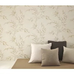   Erismann Fashion for Walls 5, vinyl, vlies anyagú, beige, barna, csillámos színű, leveles, Modern tapéta