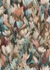 Erismann Pure Harmony, vinyl, vlies anyagú, barna, barack, türkiz, beige színű, absztrakt, virágos, Modern tapéta