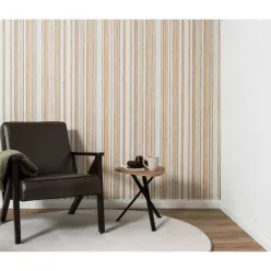   Erismann Pure Harmony, vinyl, vlies anyagú, bana, beige színű, csíkos, Modern tapéta