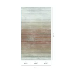   Erismann Pure Harmony, vinyl, vlies anyagú, kék, zöld, narancssárga színű, vonalas, Modern poszter
