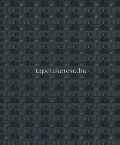 Galerie Wallcoverings Boutique vlies anyagú kék, bronz színű geometriai modern tapéta