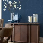 A Street Prints Aura vlies anyagú kék színű egyszínű, szövethatású modern, natural tapéta