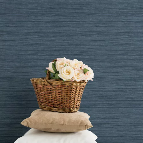 A Street Prints Aura vlies anyagú kék színű szövethatású modern, natural tapéta