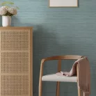 A Street Prints Aura vlies anyagú türkiz színű szövethatású modern, natural tapéta