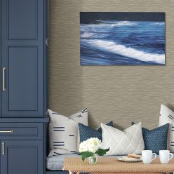   A Street Prints Aura vlies anyagú szürke, sárga színű szövethatású modern, natural tapéta