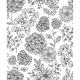 A Street Prints Scott Living II vlies anyagú fehér, fekete színű virágos modern, natural tapéta
