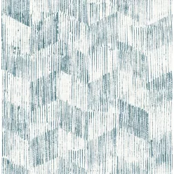   A Street Prints Scott Living II vlies anyagú kék, törtfehér színű 3d, vonalas, geometriai modern, natural tapéta