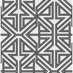   A Street Prints Scott Living II vlies anyagú törtfehér, fekete színű geometriai modern, natural tapéta