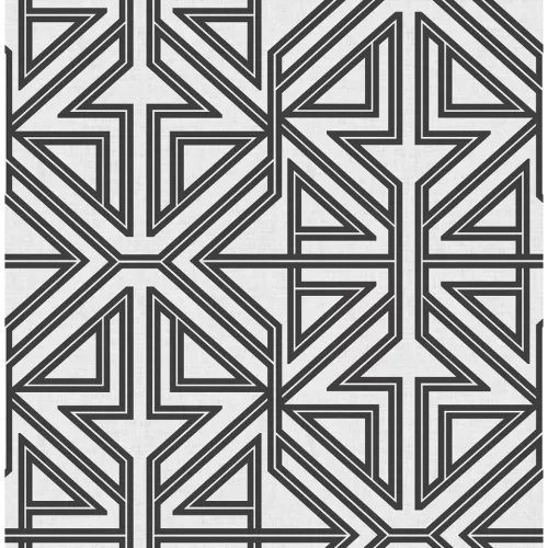 A Street Prints Scott Living II vlies anyagú törtfehér, fekete színű geometriai modern, natural tapéta