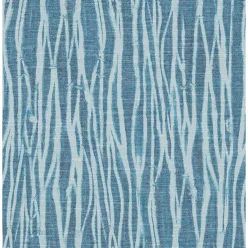  A Street Prints Scott Living II vlies anyagú kék színű vonalas, textilhatású modern, natural tapéta