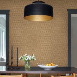   A Street Prints Scott Living II vlies anyagú barna színű geometriai, szövethatású modern, natural tapéta