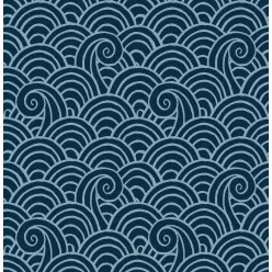   A Street Prints Happy vlies anyagú kék, türkiz színű hullám, geometriai, absztrakt modern tapéta
