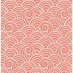   A Street Prints Happy vlies anyagú fehér, rózsaszín színű hullám, geometriai, absztrakt modern tapéta