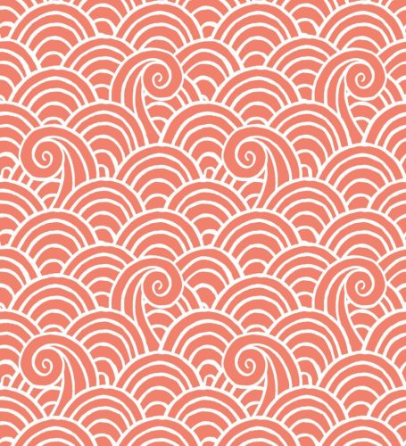 A Street Prints Happy vlies anyagú fehér, rózsaszín színű hullám, geometriai, absztrakt modern tapéta