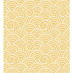   A Street Prints Happy vlies anyagú fehér, okker színű hullám, geometriai, absztrakt modern tapéta