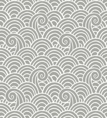 A Street Prints Happy vlies anyagú szürke, fehér színű hullám, geometriai, absztrakt modern tapéta