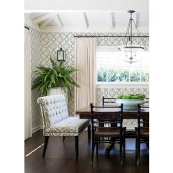   A Street Prints Happy vlies anyagú fehér, fekete színű geometriai modern tapéta