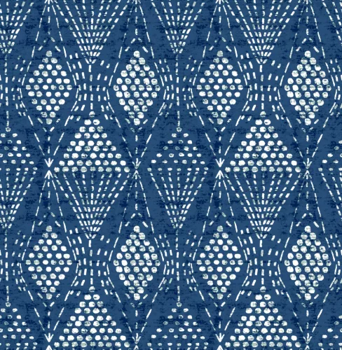 A Street Prints Happy vlies anyagú kék, fehér színű pöttyös, geometriai modern tapéta